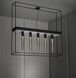 Caged 5 Light 43.31 inch White Marble Semi-Flush Mount Ceiling Light