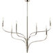 Livadia 6 Light Polished Nickel Chandelier Ceiling Light, 1 Tier Large