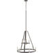 Armstrong Grove 9 Light 25 inch Charcoal with Satin Nickel Chandelier Ceiling Light