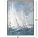 Racing in Wind Blue and Gray and Multi and White Canvas