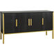 Cameron Black and Brass Gold Coating Cabinet