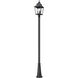 Raphael 3 Light 122 inch Sand Black Outdoor Post Mounted Fixture in Soft Sand Black
