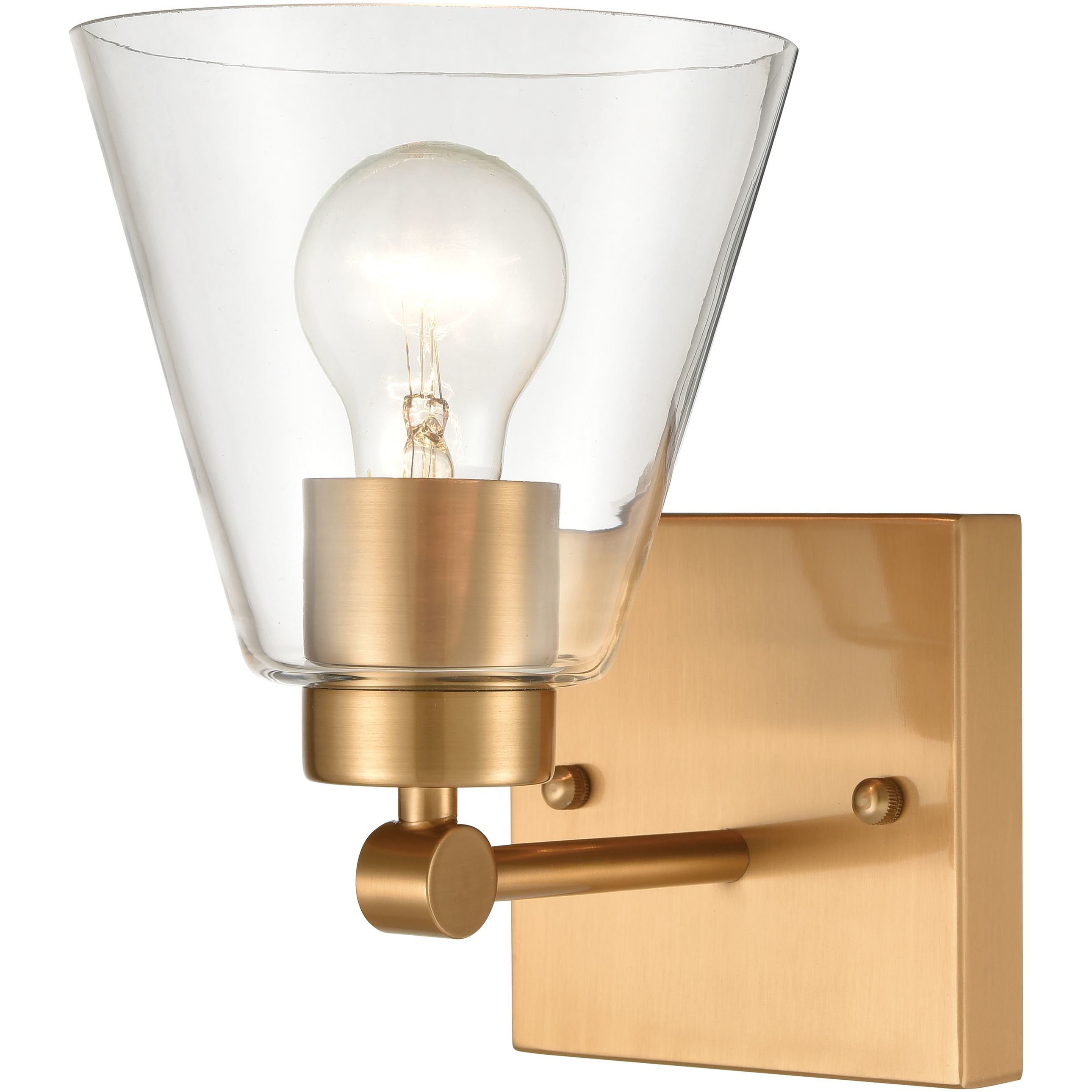 East Point 1 Light 8 inch Satin Brass Vanity Light Wall Light