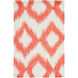 Frontier 36 X 24 inch Bright Orange, Cream Rug