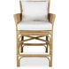 Pacific 39.5 inch White and Natural Rattan Counter Stool