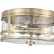 Lunden 3 Light 13 inch Modern Gold Flush Mount Ceiling Light