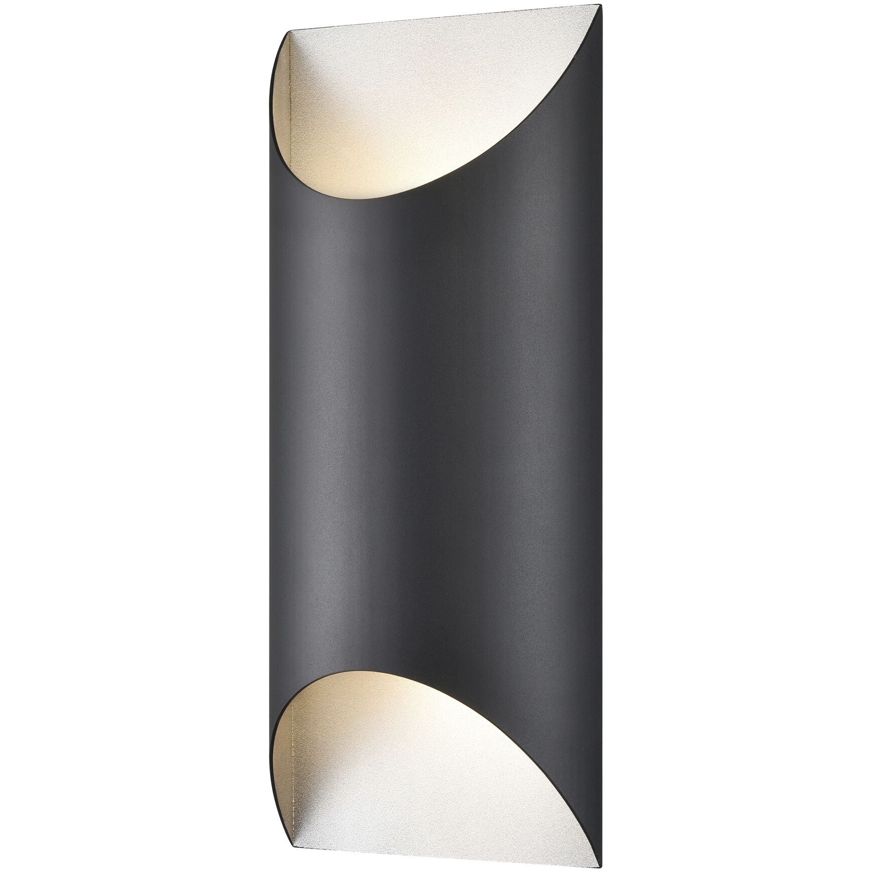 Brecon 2 Light 18 inch Stainless Steel and Black Outdoor Sconce