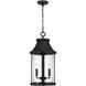 Bridger 4 Light 11.5 inch Black Outdoor Hanging Lantern