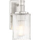 Concord 1 Light 4.5 inch Silver and Polished Nickel Bathroom Vanity Light Wall Light