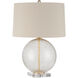 Zebulon 25.5 inch 150.00 watt Clear with Gold Speckles/Contemporary Gold Leaf Table Lamp Portable Light