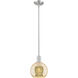 Arcadia Athens 1 Light 8 inch Brushed Satin Nickel Mini Pendant Ceiling Light in Mercury