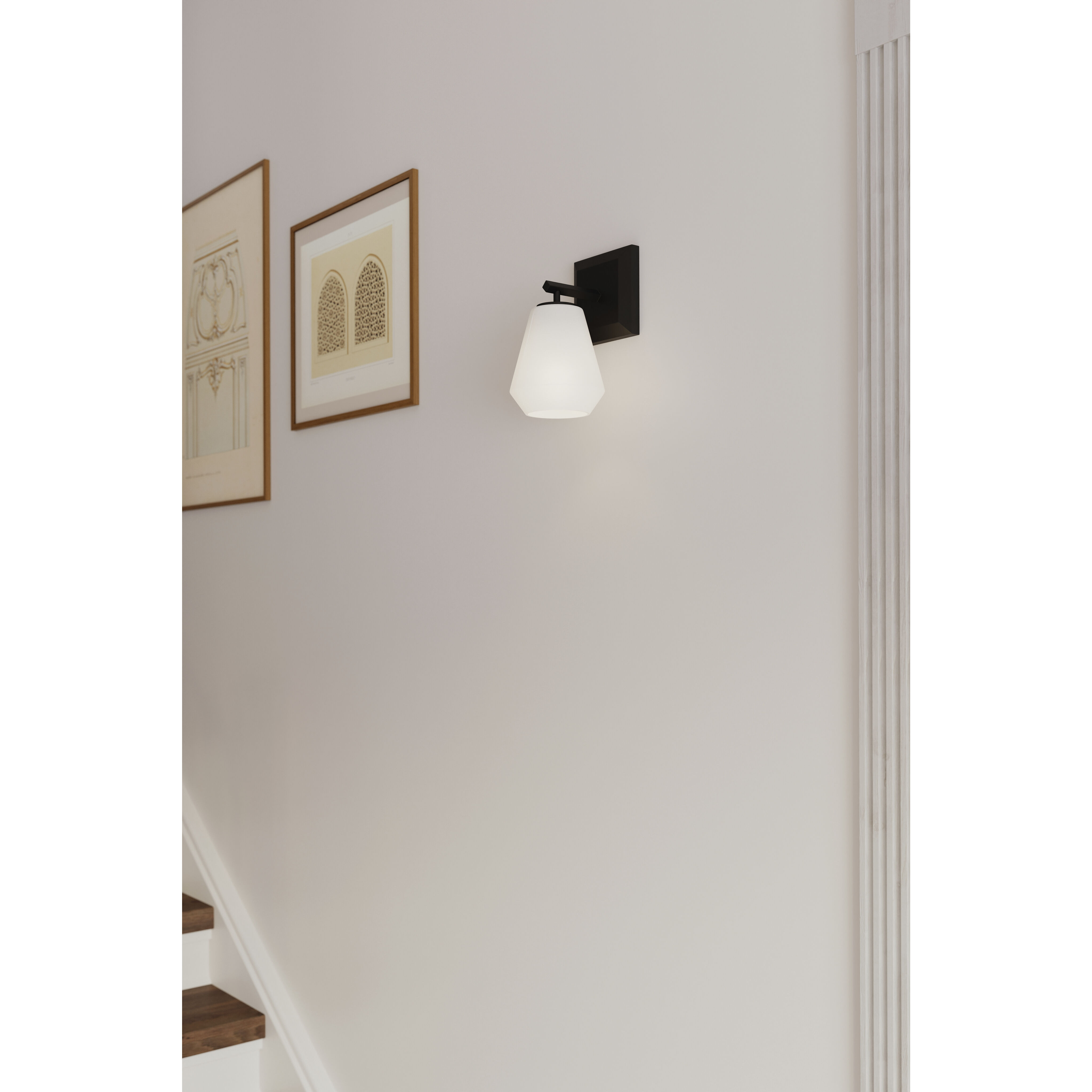 Siena 1 Light 5.25 inch Dark Matte Black Bath Sconce Wall Light