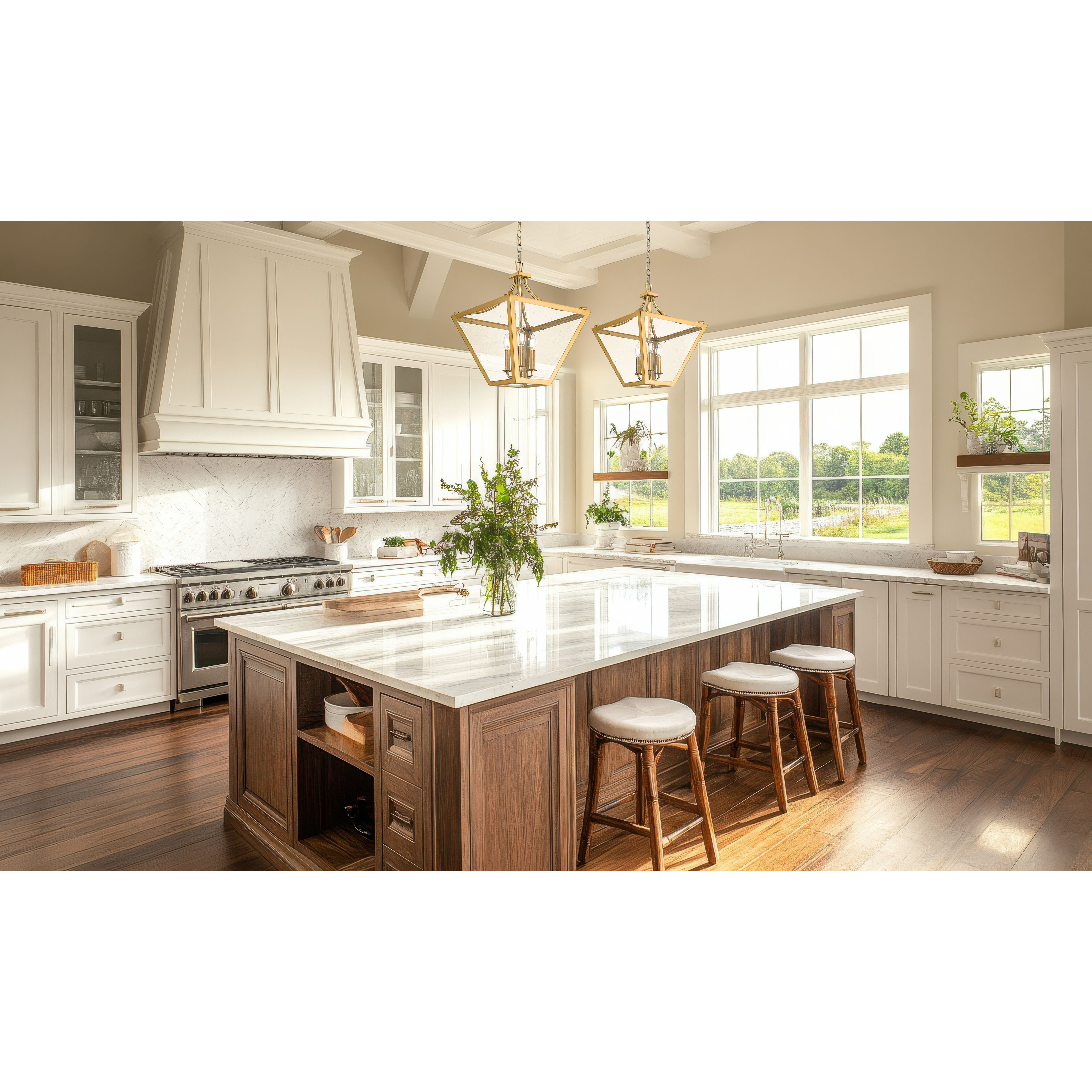 Montalcino 3 Light 16 inch Rubbed Brass Chandelier Ceiling Light