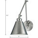 Aidan 8 inch Brushed Nickel Swingarm Sconce Wall Light