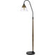 Hinton 71 inch 60.00 watt Oak and Black Floor Lamp Portable Light