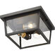 Beacon 3 Light 12 inch Oil Rubbed Bronze Outdoor Flush Mount