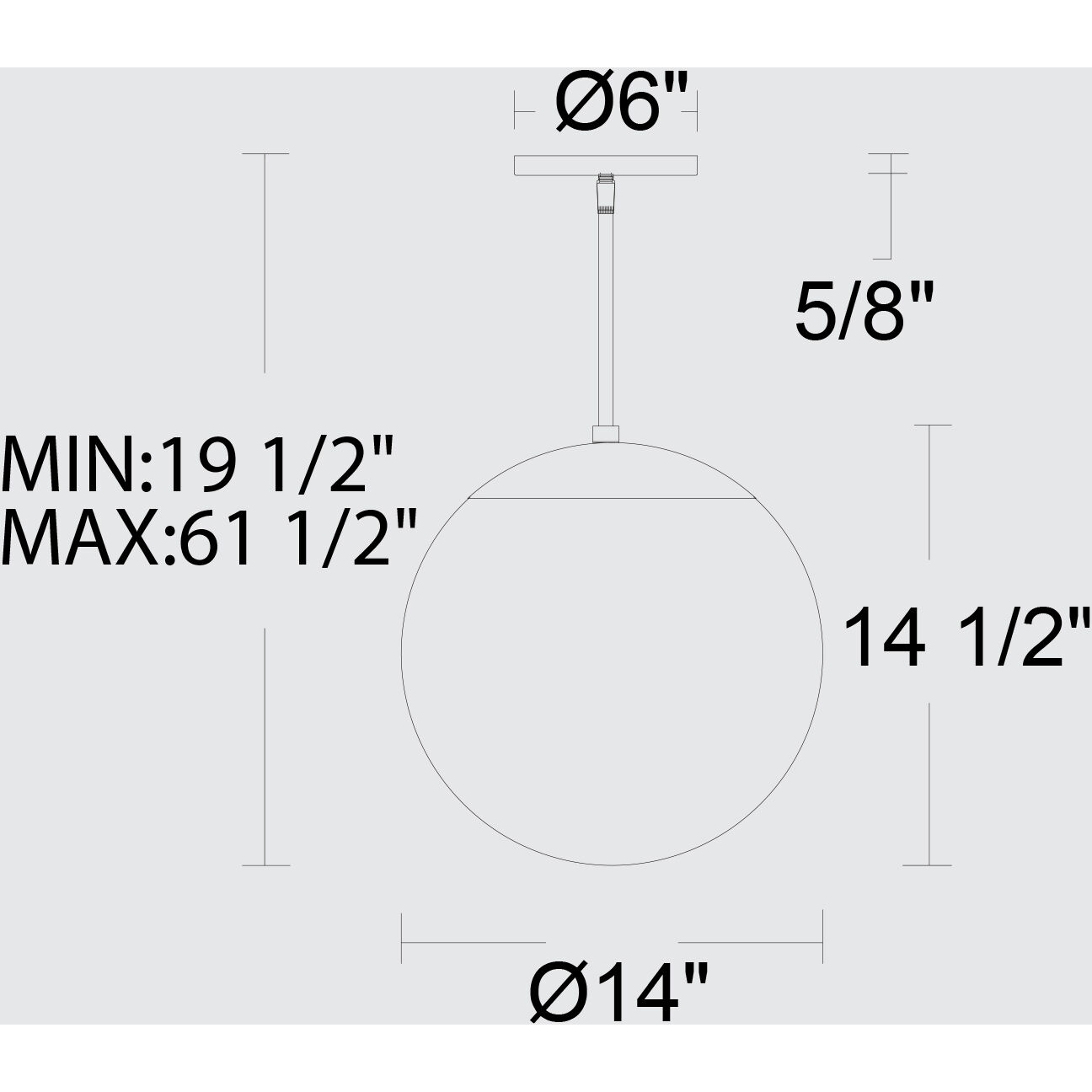 Rondure LED 14 inch Sand Black Outdoor Pendant