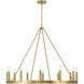 Dutton 12 Light 42.5 inch Signature Brass Chandelier Ceiling Light