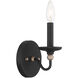 Westchester County 1 Light 5 inch Sand Coal/Skyline Gold Leaf Wall Sconce Wall Light