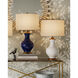 Lilou 31.5 inch 150 watt White and Antique Brass Table Lamp Portable Light