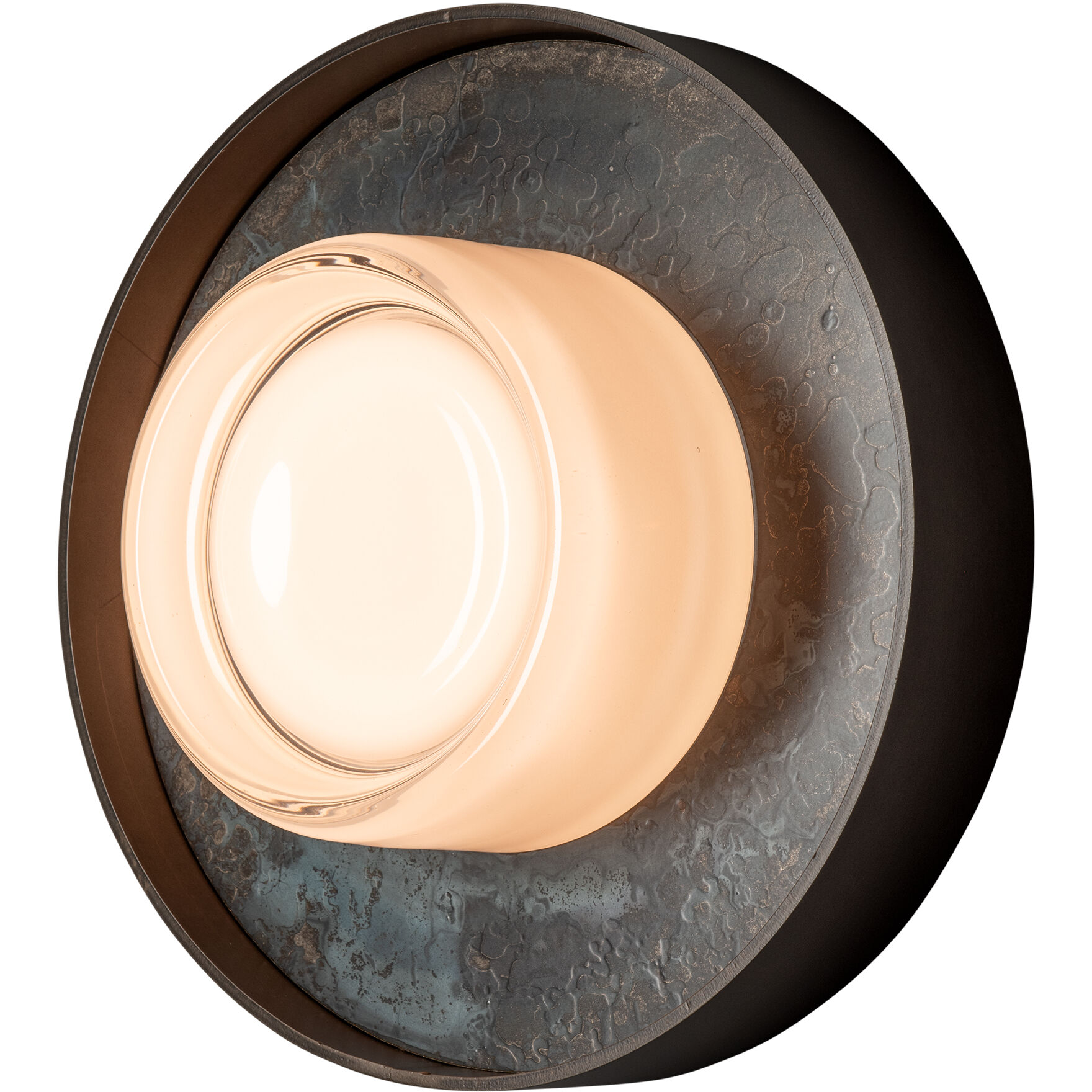 Focal LED Dark Smoke and Clear Steel Sconce/Flush Mount Wall Light