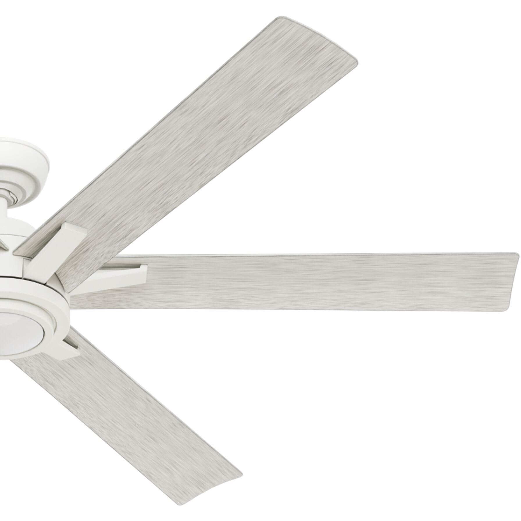 Melia 65 inch Fresh White with White Washed Oak Blades Outdoor Ceiling Fan