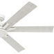 Melia 65 inch Fresh White with White Washed Oak Blades Outdoor Ceiling Fan
