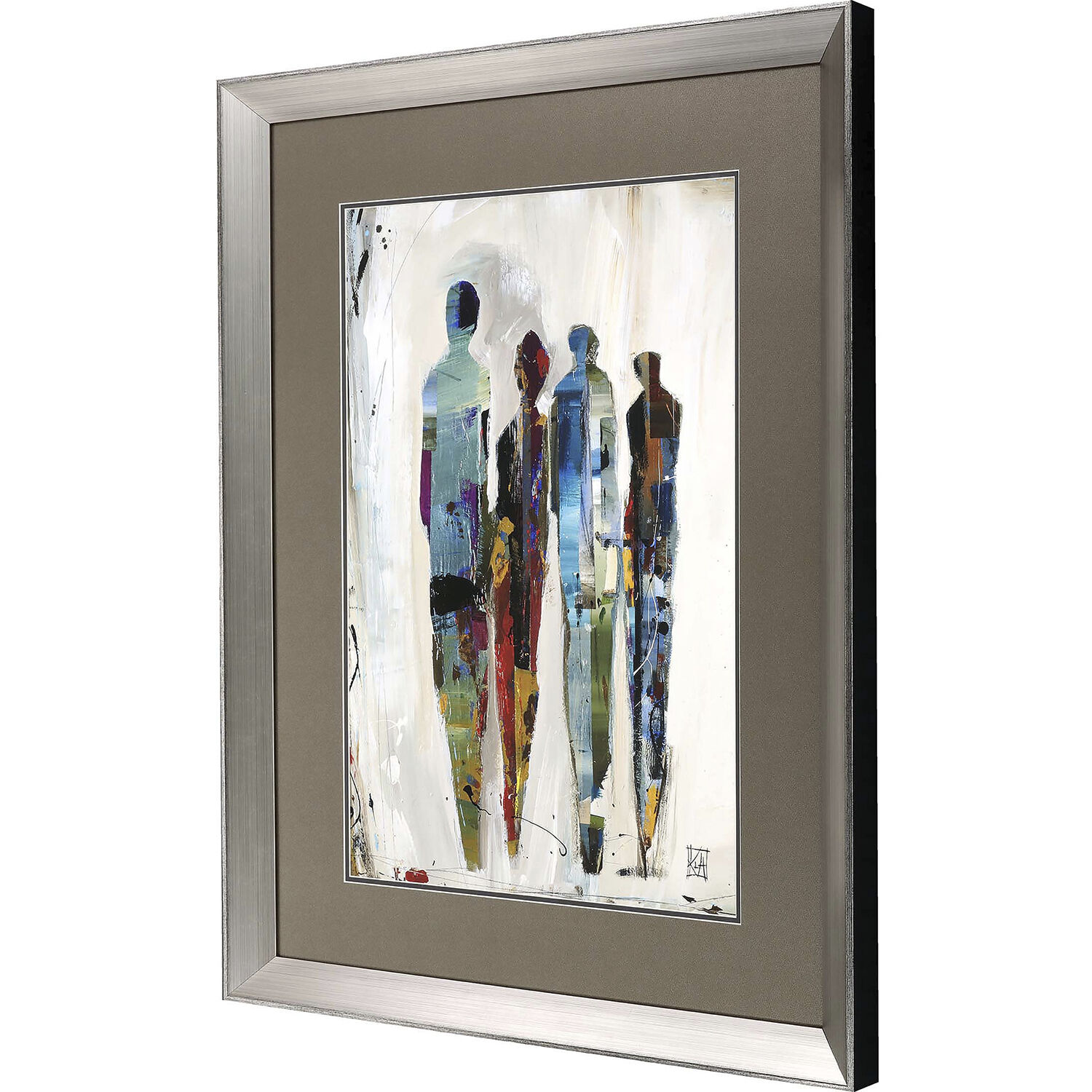 Imprint 15241 Multi and Beige and Black and Blue Framed Art