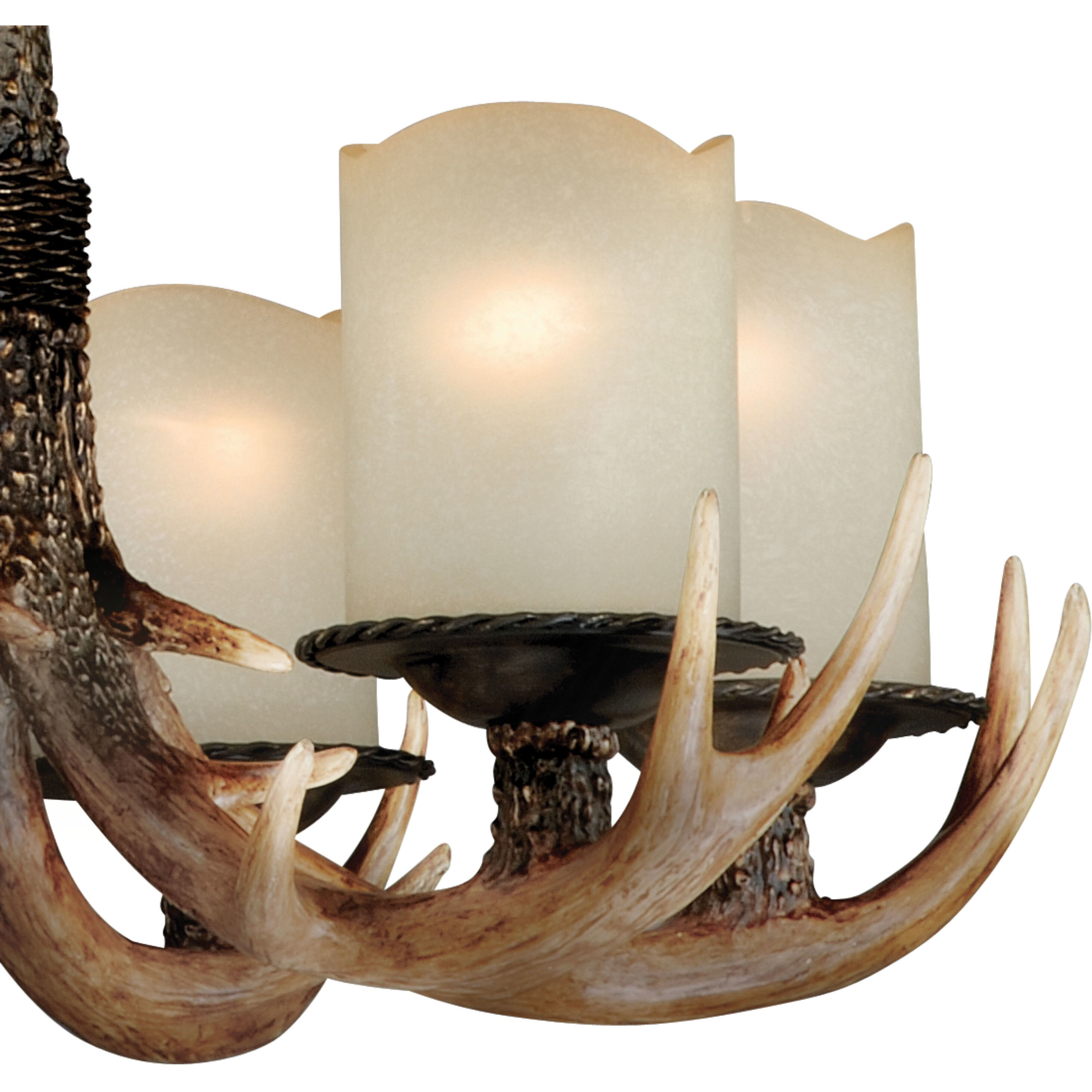 Yoho LED 24.5 inch Black Walnut Chandelier Ceiling Light