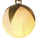 Alesa 5 Light 13.78 inch Antique Brass and Alabaster Pendant Ceiling Light