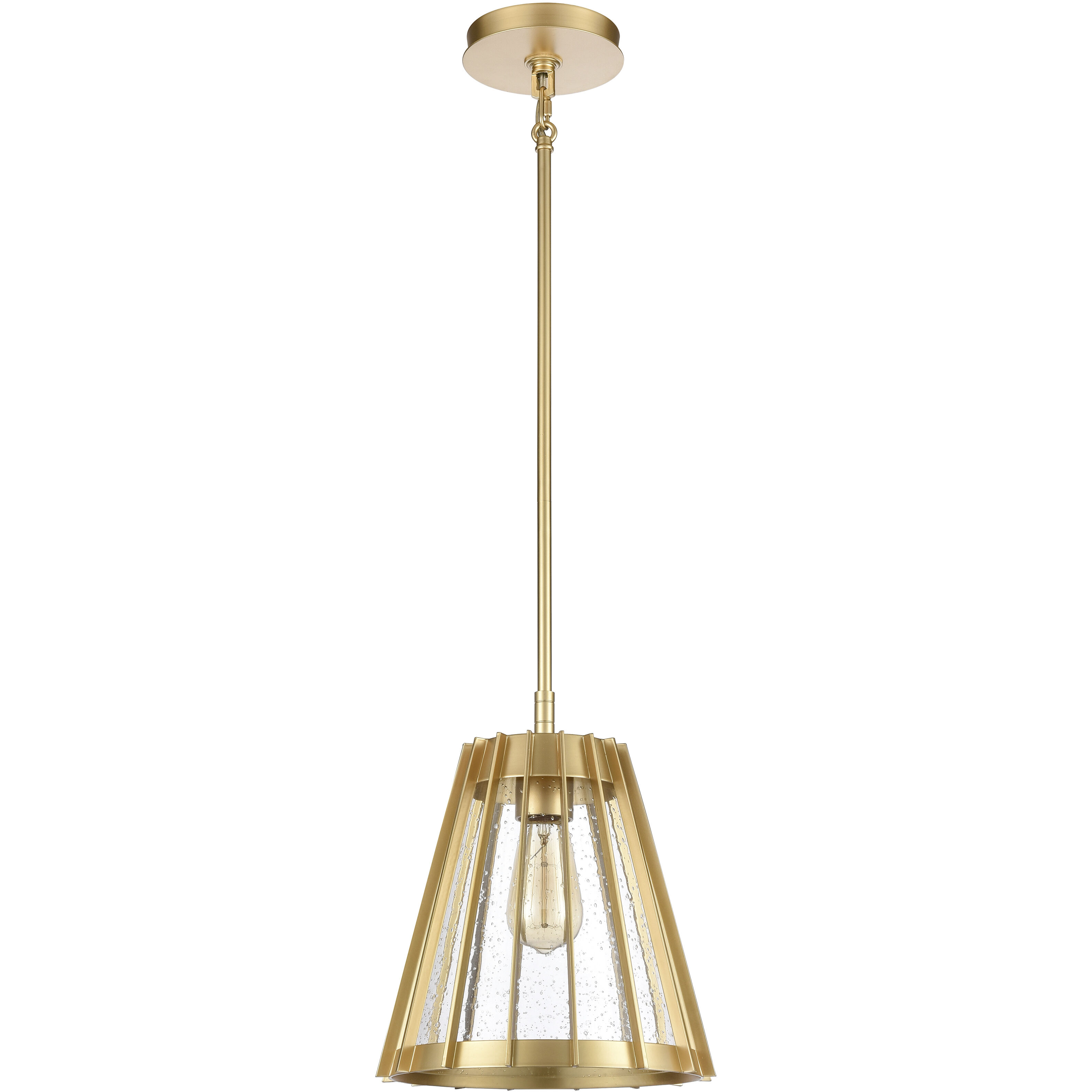 Open Louvers Pendant Ceiling Light in Champagne Gold