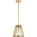 Open Louvers Pendant Ceiling Light in Champagne Gold