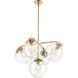Collective 5 Light 28 inch Satin Brass Chandelier Ceiling Light