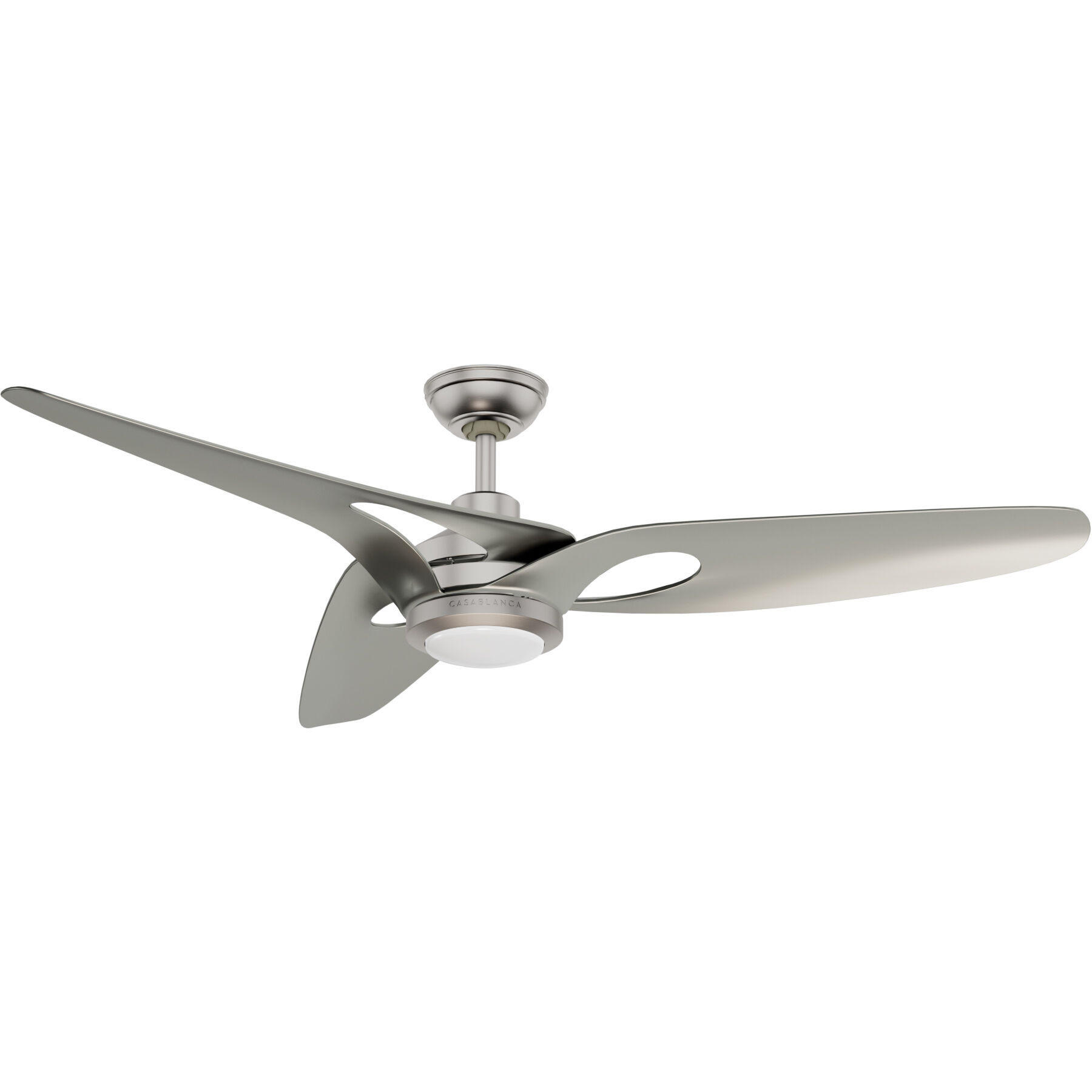Inez 60 inch Brushed Nickel with Matte Nickel Blades Outdoor Ceiling Fan