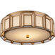 Daze LED 18.5 inch Antique Brass/White Flush Mount Ceiling Light