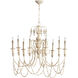 Florine Nine 9 Light 39 inch Persian White And Mystic Silver Chandelier Ceiling Light