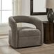 Breis Taupe Velvet Swivel Barrel Chair