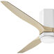 Facet 52 inch Matte White with Natural Blades Fan, Dual Mount