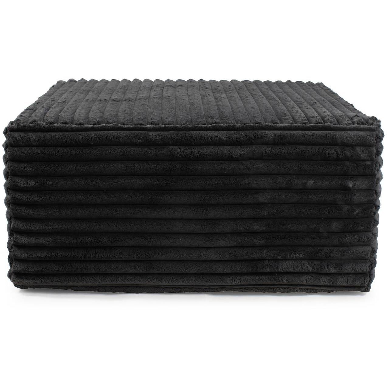 Shar Pei Universal 18 inch Black Ottoman