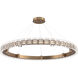 Tessera LED Novel Brass Chandelier Ceiling Light, Ring