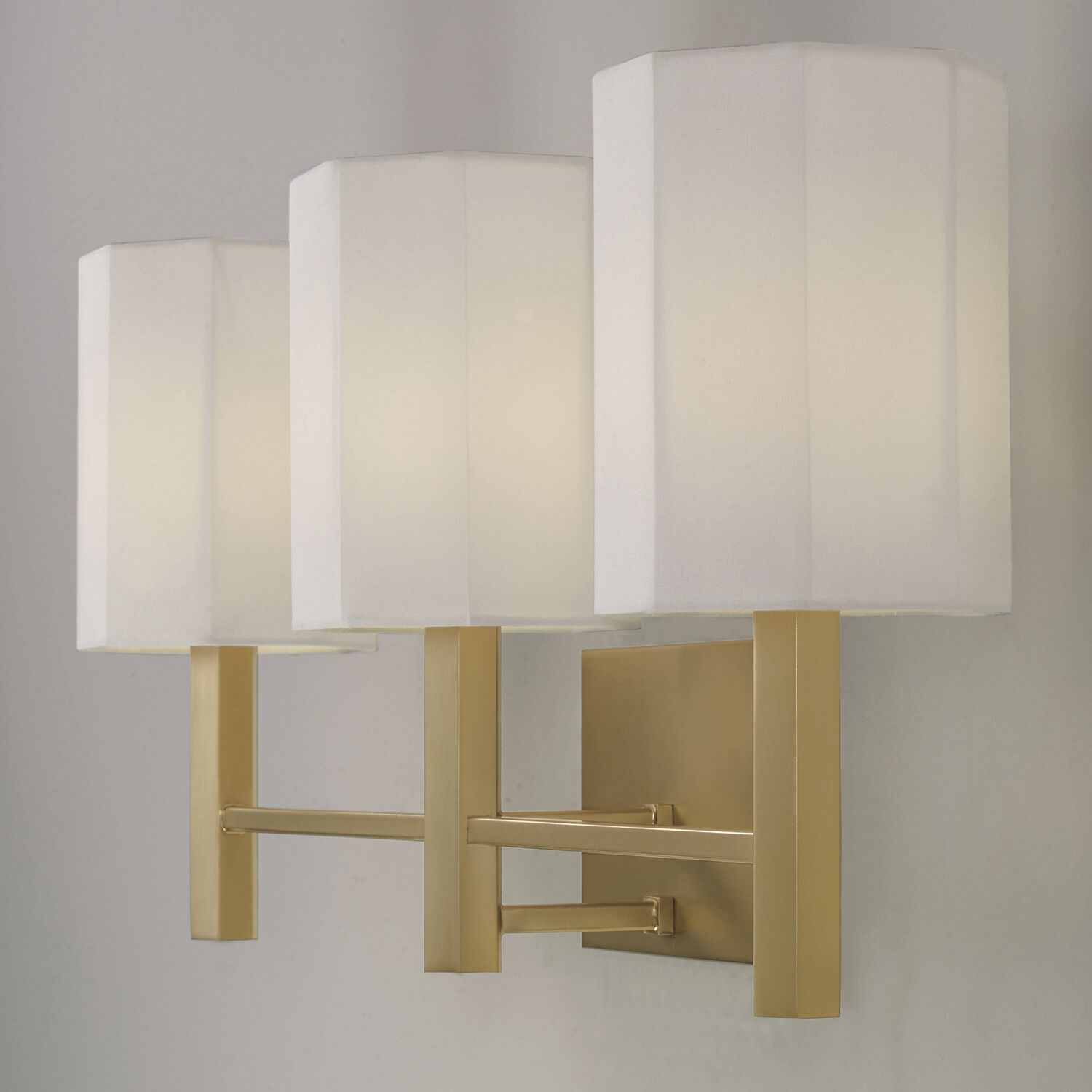 Adrian 3 Light 24.5 inch Aged Brass Vanity Light Wall Light