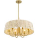 Hellia 6 Light 24 inch Legacy Brass Pendant Ceiling Light