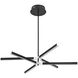 Stykx LED 36 inch Black and Chrome Pendant Ceiling Light