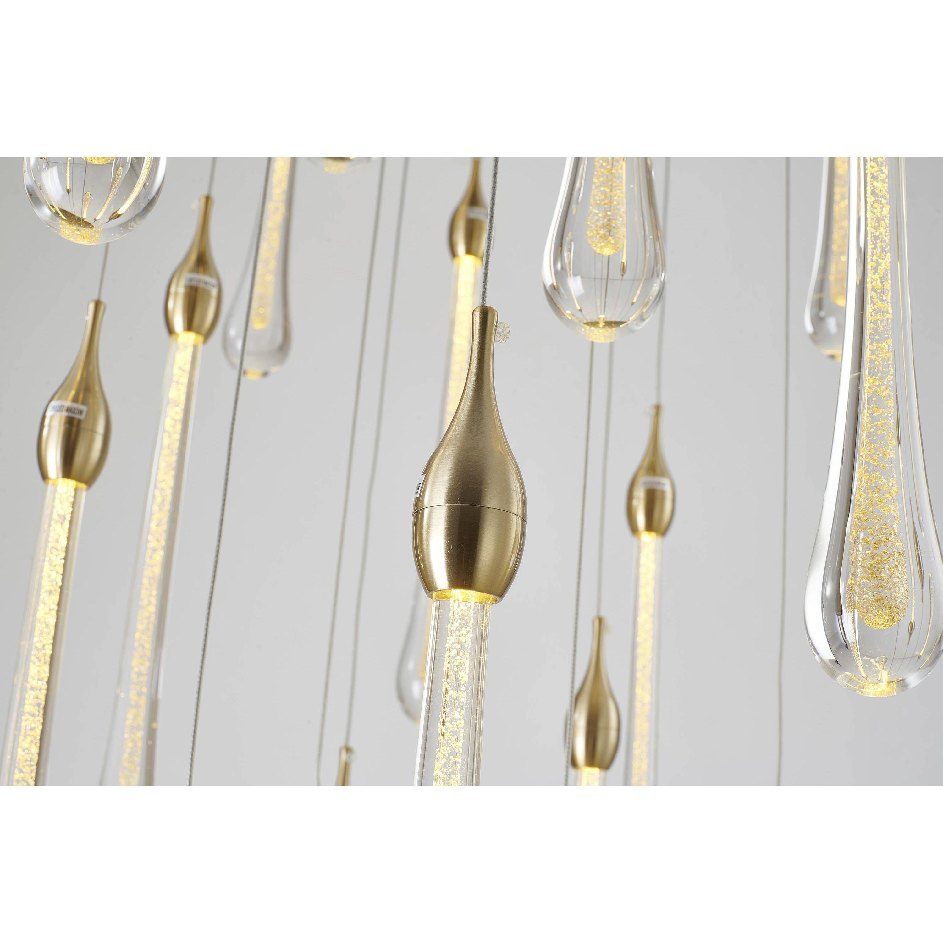 Canada LED 28 inch Gold and Charcoal Black Chandelier Ceiling Light