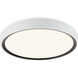 Alamus LED 19.13 inch Aged Gold Brass and White Flush Mount Ceiling Light