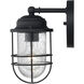 Seaport 1 Light 9.25 inch Natural Black Outdoor Wall