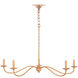 Saxon 5 Light 33.25 inch Saddle Tan Chandelier Ceiling Light, Small