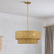 Weavington 4 Light 21 inch Antique Gold Leaf Pendant Chandelier Ceiling Light