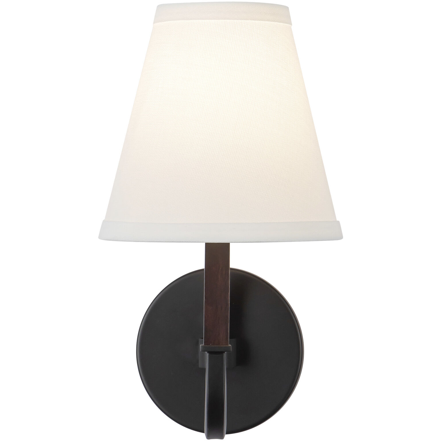 Alora Mood Sloan 1 Light 6 inch Matte Black and White Linen Wall Sconce Wall Light