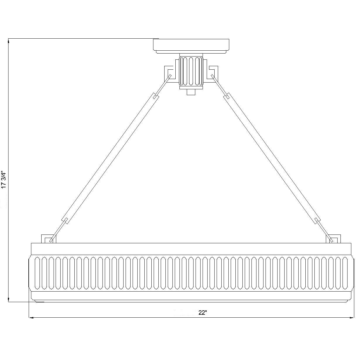 Quinn LED 22 inch Satin Nickel Semi Flush Mount Ceiling Light